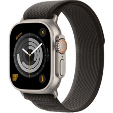 Buff Apple Watch Fabric Loop Band 49MM Ultra Kayış Black-Orange