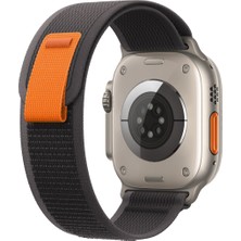 Buff Apple Watch Fabric Loop Band 49MM Ultra Kayış Black-Orange