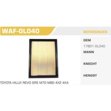 Winkel WAF-0L040 WAF-0L040 Hava Filtresi Hilux