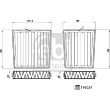 Febi 176024 176024 Polen Filtresi Takımı (Aktıf Karbon Filtresi) W203 02-07 CL203 02-08 C209 02-09 A209 02-