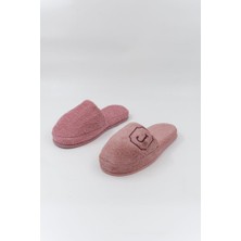 Ender Home J Harf Nakışlı Banyo Ve Ev Havlu Terliği – %100 Pamuk Kaymaz Kalın Taban