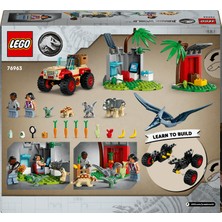 LEGO® Jurassic World Yavru Dinozor Kurtarma Merkezi 76963 - 4 Yaş ve Üzeri Çocuklar için Yaratıcı Oyuncak Dinozor Yapım Seti (139 Parça)