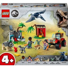 LEGO® Jurassic World Yavru Dinozor Kurtarma Merkezi 76963 - 4 Yaş ve Üzeri Çocuklar için Yaratıcı Oyuncak Dinozor Yapım Seti (139 Parça)