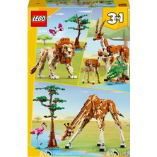 LEGO® Creator Vahşi Safari Hayvanları 31150 - 9 Yaş ve Üzeri Çocuklar için İnşa Edilebilen Zürafa, Ceylan ve Aslan Model Seçenekleri İçeren 3'ü 1 Arada Yaratıcı Oyuncak Yapım Seti (780 Parça)