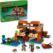 LEGO® Minecraft® Kurbağa Evi 21256 - 8 Yaş ve Üzeri Macera Oyunları Seven Çocuklar İçin Yaratıcı Oyuncak Yapım Seti (400 Parça)