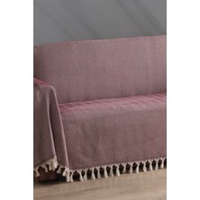 Ladynil Naturel Koltuk Örtüsü Kolları Kaplayan Bordo 180X300