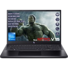 Acer Nitro V 15 ANV15-51 Intel Core I7 13620H 16 GB 512 GB SSD Rtx 4050 6 GB Freedos 15.6" Fhd IPS Taşınabilir Bilgisayar NH.QNBEY.005+165