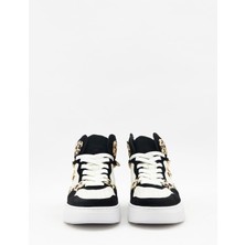 Guardiani New Era 0157 Kadın Siyah Leopar Deri Sneaker