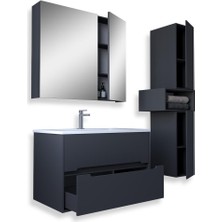 Teta Home Madrid 80 cm Mdf Banyo Dolabı Seti ve Boy Dolabı