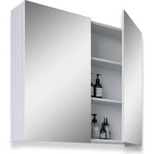 Teta Home Yalova 80 cm Mdf Banyo Aynalı Üst Dolap