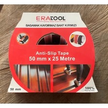 Eratool Kırmızı Merdiven Kaydırmaz Bant Zemin Kaydırmaz Bandı 50 mm 25 Mt