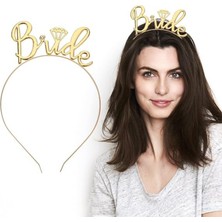 Larenya Bride To Be Metal Taç ve Kuşak Seti & Bekarlığa Veda Partisi & Pembe Altın Kuşak Altın Taç