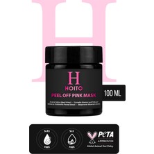 HOITO Peel Off Pink Mask 100ML-Siyah Nokta Karşıtı, Nemlendirme ve Aydınlık Görünüm Soyulabilir Yüz Maskesi