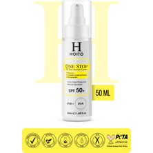 HOITO Hızlı Emilen Yapışkanlık Hissi Bırakmayan Güneş Koruyucu SPF50+/PA++++50ML-ONE Stop Sun Screen Cream