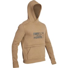 Solognac Erkek Kapüşonlu Sweatshirt - Avcılık ve Doğa Gözlemi - Bej - 500 Logo