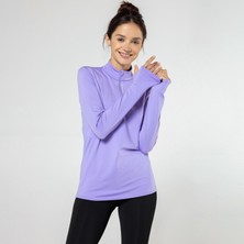 Kalenji Kadın Uzun Kollu Koşu Tişörtü - Lila - KIPRUN Run 100 Warm