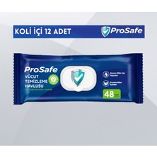 Prosafe Yetişkin,hasta Vücut Temizleme Havlusu Paket Içi Adet: 48 Koli Içi Adet:12