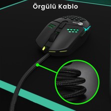 Lenovo Lecoo MS105 Kablolu RGB LED Aydınlatmalı 3200DPI 6 Tuşlu Gaming Mouse Siyah