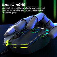 Lenovo Lecoo MS105 Kablolu RGB LED Aydınlatmalı 3200DPI 6 Tuşlu Gaming Mouse Siyah