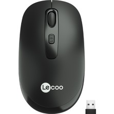 Lenovo Lecoo WS205 Kablosuz 1600DPI 4 Tuşlu Optik Mouse Siyah