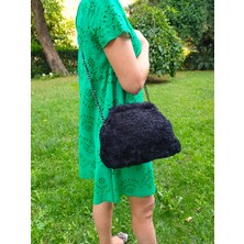 Craftatelier El Örgüsü Siyah Clutch