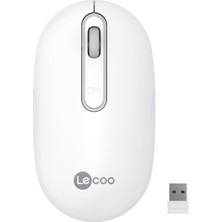 Lecoo WS207 Şarj Edilebilir Kablosuz 1600DPI 4 Tuşlu Sessiz Kompakt Optik Mouse Beyaz