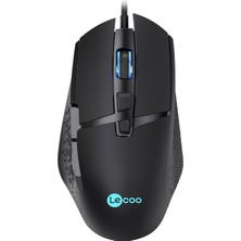 Lenovo Lecoo MG1101 Kablolu RGB LED Aydınlatmalı 6400DPI 8 Tuşlu Gaming Mouse Siyah