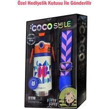 Vagonlife Cocosmile Özel Kutulu 500 ml Pipetli Çelik Termos Boyun Askılı 4 Farklı Robot Modeli CS0001