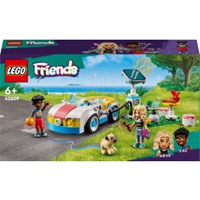 LEGO® Friends Elektrikli Araba ve Şarj İstasyonu 42609 - 6 Yaş ve Üzeri Çocuklar için Zac ve Nova Minifigürü İçeren Yaratıcı Oyuncak Yapım Seti (170 Parça)