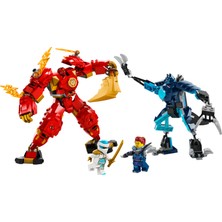 LEGO NINJAGO® Kai’nin Ateş Elementi Robotu 71808 - 7 Yaş ve Üzeri Çocuklar için Ninja Figürü İçeren Yaratıcı Oyuncak Yapım Seti (322 Parça)