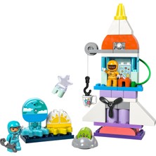 LEGO DUPLO® 3’ü 1 Arada Uzay Mekiği Macerası 10422 - 3 Yaş ve Üzeri Çocuklar için Astronot Minifigürü İçeren Eğitici Oyuncak Yapım Seti (58 Parça)