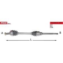 Mga 70111 70111 Aks Sağ Abssız Scudo / 806 Expert / Jumpy 1.9d Mıllı