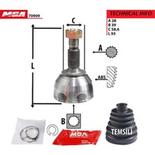 Mga 70909 70909 Aks Kafası Dış Scudo / Expert Tepee / C5 Iıı C6 Jumpy 2.0 Hdı 2.0 Mjt