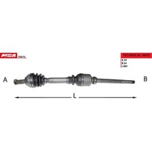 Mga 70273 70273 Aks Sağ Absli 29D 306 Gtı 2.0 S16×2.0 S16 Gtı