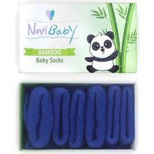 Novibaby 3'Lü Bambu Yenidoğan Bebek Çorap Navy Blue Lacivert