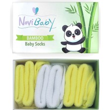 Novibaby 3'Lü Bambu Yenidoğan Bebek Çorap Flower
