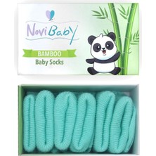 Novibaby 3'Lü Bambu Yenidoğan Bebek Çorap Sea Green Mint
