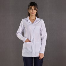 Çizgi Medikal Kadın Klasik Yaka Laboratuvar Önlüğü Hemşire Eczacı Öğretmen Doktor Alpaka Kumaş