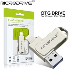 Microdrive 64GB.İphone Lightning ve Usb 3.0 USB Flash Bellek Otg Çift Giriş Sağlam Metal ve kaliteli