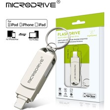 Microdrive 64GB.İphone Lightning ve Usb 3.0 USB Flash Bellek Otg Çift Giriş Sağlam Metal ve kaliteli