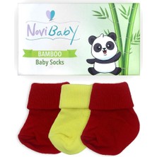 Novibaby 3'Lü Bambu Yenidoğan Bebek Çorap Sunset