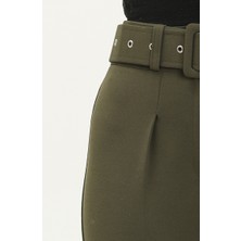 2003 Bycoolest Butik Scuba Krep Dar Paça Kemerli Pantolon