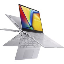 Asus Vivobook S 14 Flip TP3402VA-LZ187W Intel Core I5-1335U 16GB Ram 512GB SSD 14'' IPS Dokunmatik Kalemli W11 Home Taşınabilir Bilgisayar Snertech Çanta Hediye