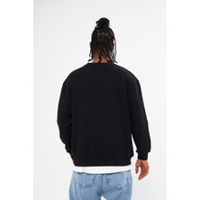 Mesfeno Erkek Sıfır Yaka Oversize 3 Iplik Sweatshirt