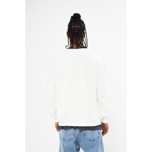 Mesfeno Erkek Sıfır Yaka Oversize 3 Iplik Sweatshirt