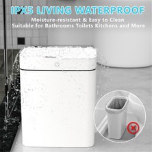 Humble 2 Paket Banyo Çöp Kovası Kapaklı, Akıllı Otomatik Temassız Çöp Kovası, Ince Hareket Sensörlü Su Geçirmez Çöp Kutusu (Yurt Dışından)