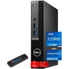 Dell Optiplex 7010MFF Intel Core I7 13700T 16GB 512GB SSD WINDOWS11PRO Mini Masaüstübilgisayar NN008O7010MFFP14+ZETTAUSBBELLEK