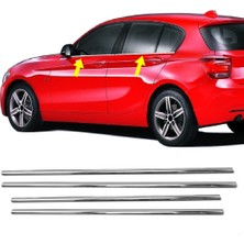 ZNZ Oto Aksesuar Bmw 1 Seri F20 F21 2011-2019 Arası Krom Cam Çıtası 4 Kapı P.çelik