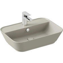 Vitra Geo Dikdörtgen Çanak Lavabo Mat Bej, 60 cm 7426B020-0001