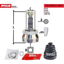 Mga 70757 70757 Aks Kafası Dış Absli Tucson 04-10 27X26X62.2XABS-48